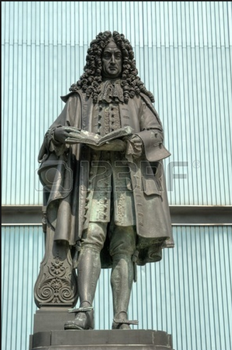 Estátua de Leibniz em Leipzig, Alemanha