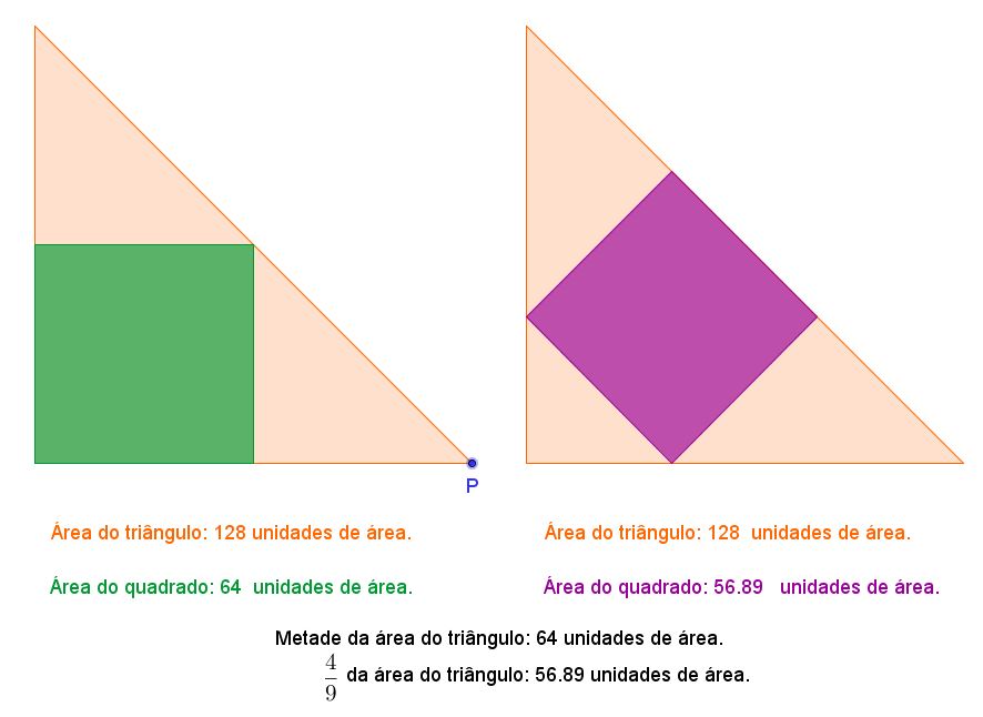 Problema: Quadrados em um triângulo retângulo isósceles – Clubes de  Matemática da OBMEP