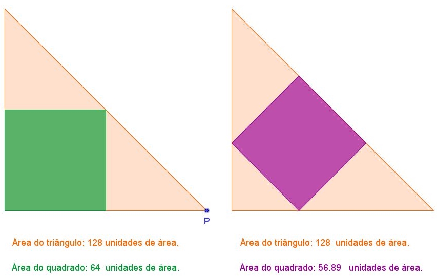 Problema: Quadrados em um triângulo retângulo isósceles – Clubes de  Matemática da OBMEP