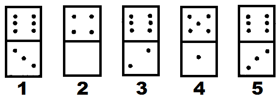 Peças de dominó completas