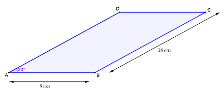 Área do Paralelogramo em Função de um Lado e da Altura